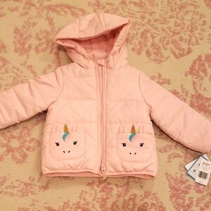 New With TAGS Pink Unicorn Hooded Jacket